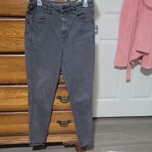 American Eagle Outfitters Charcoal High-Rise Skinny Jeans